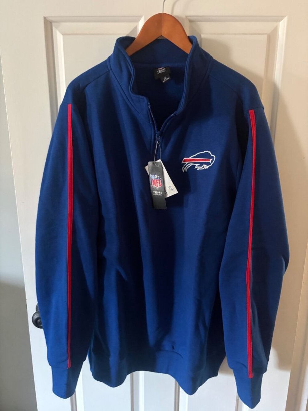 NWT Buffalo Bills Football Team Apparel Quarter Zip Hoodie Royal Size: XXL